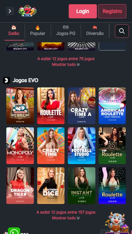 Cassino ao vivo na 777bet — roleta e mesas em tempo real